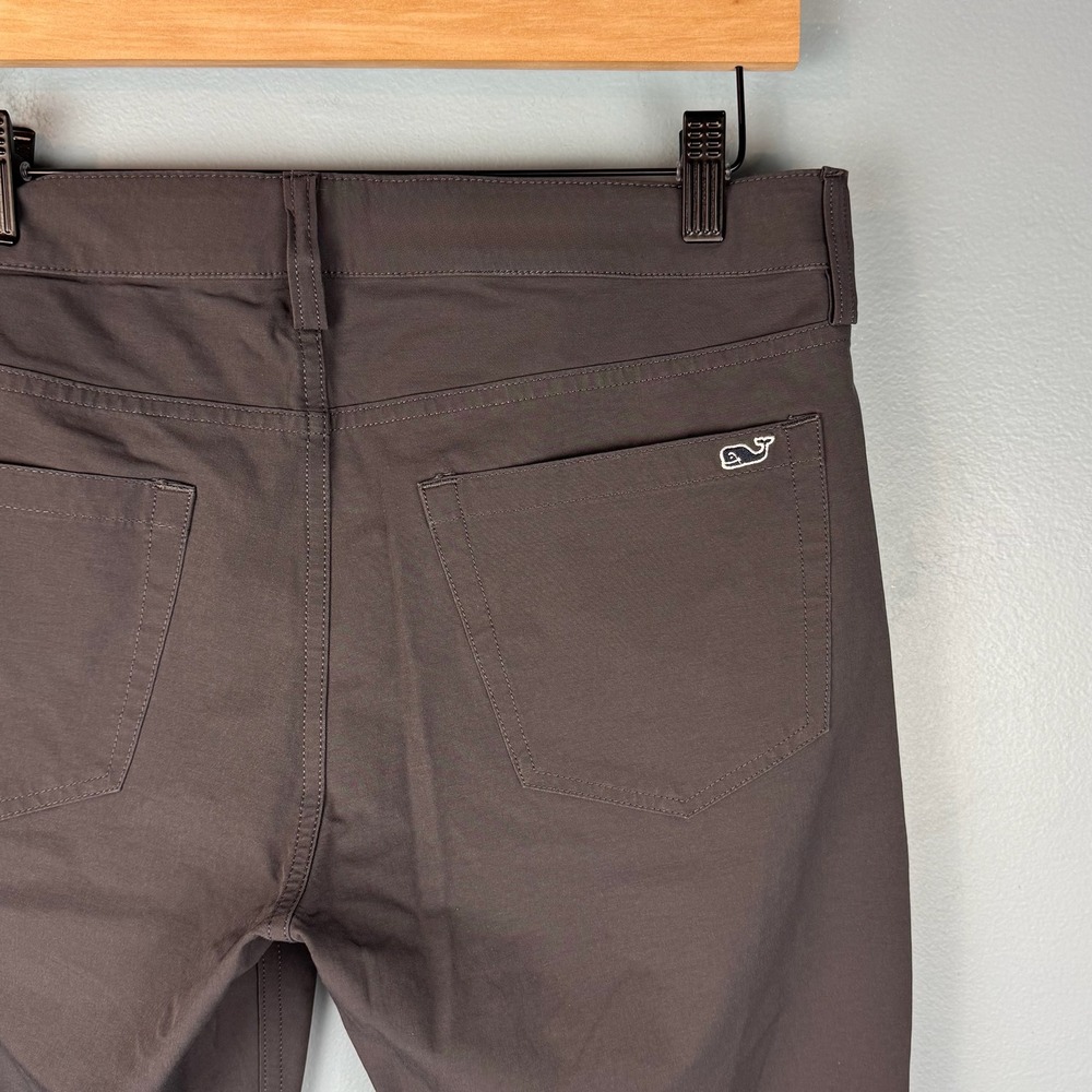 Vineyard Vines Performance Mens 32x31 Gray 5-Pocket Stretch Chino Golf Pants
